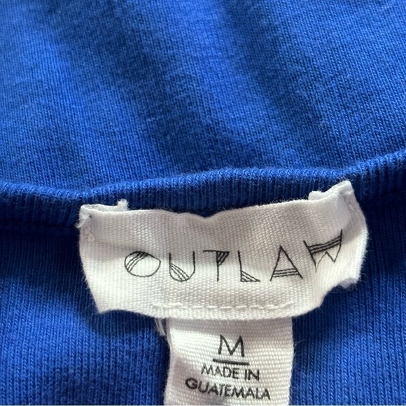 Outlaw Royal Blue Crop Top Size M - Picture 2 of 8